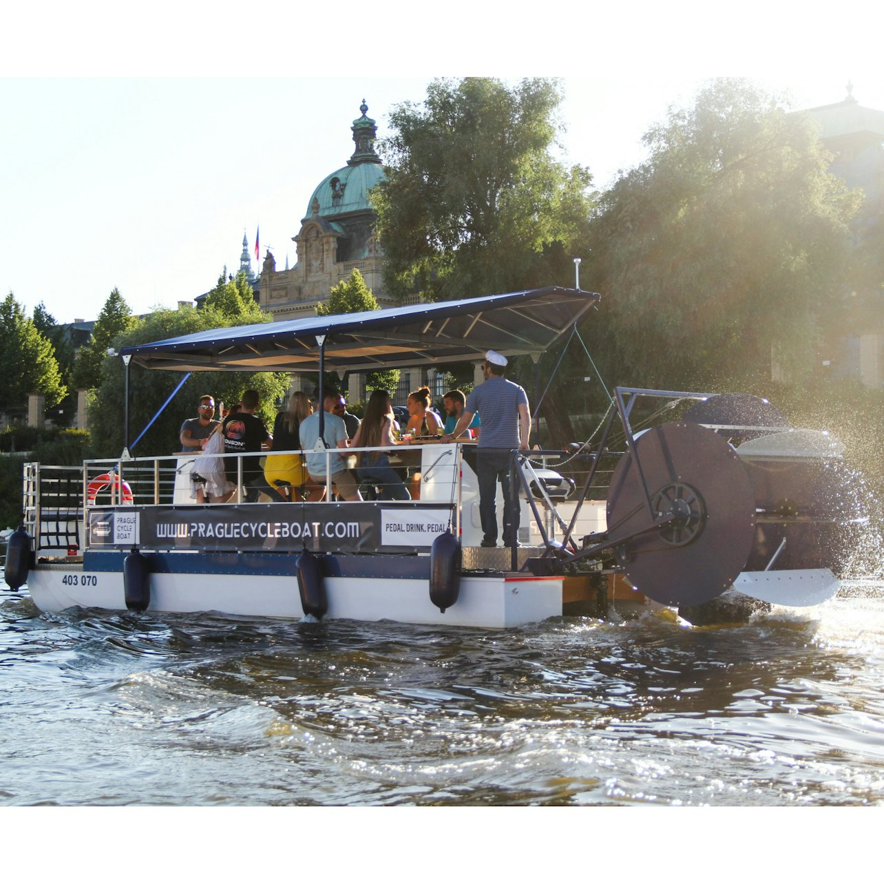 Prague: Cycle Boat Rental with Unlimited Drinks - Photo 1 of 6